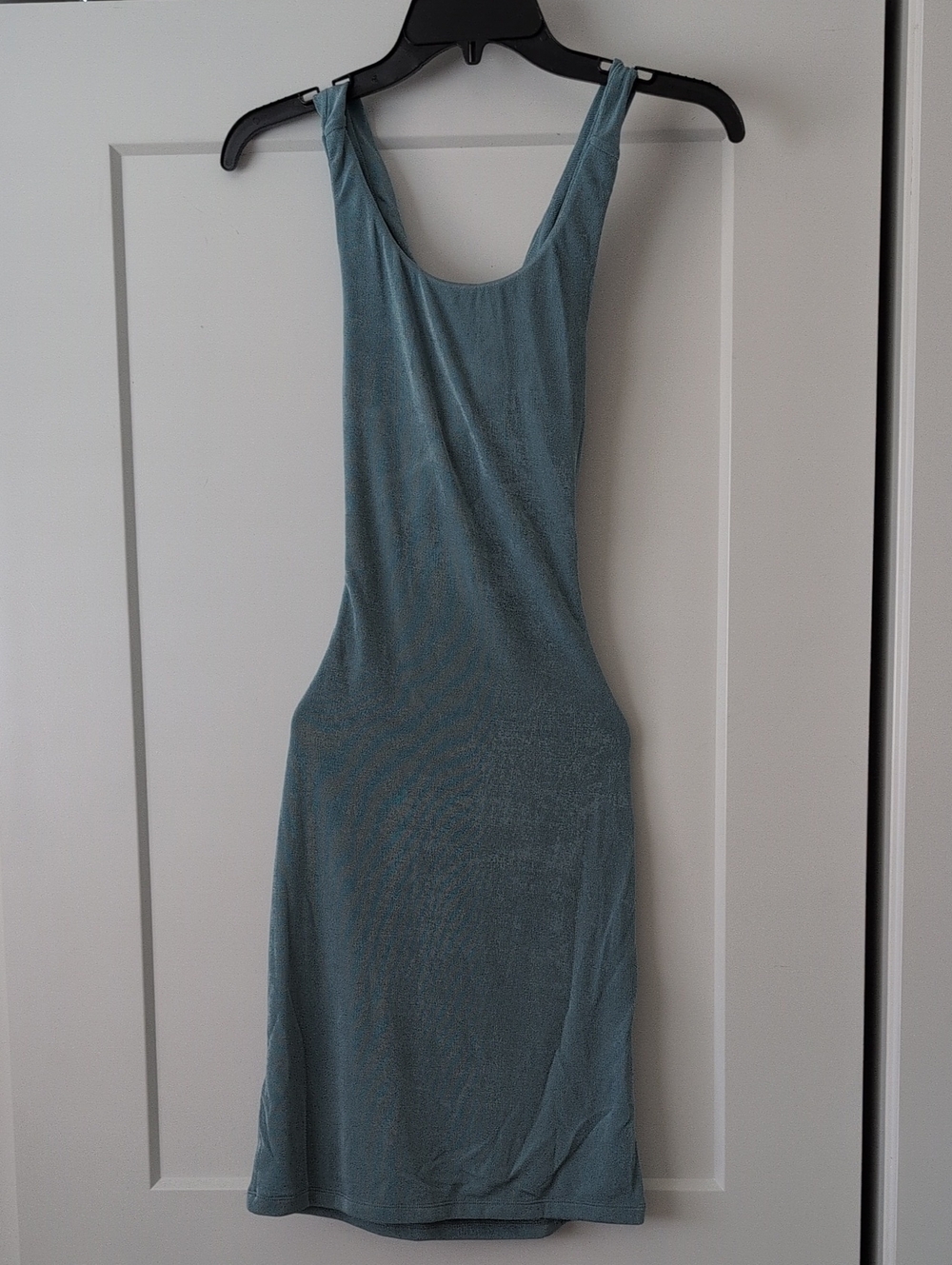 NWT Sleek Sleeveless Bodycon Dress in Dusty Blue
